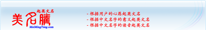 根據(jù)用戶的心愿起英文名；根據(jù)中文名字的意義起英文名；根據(jù)中文名字的讀音起英文名